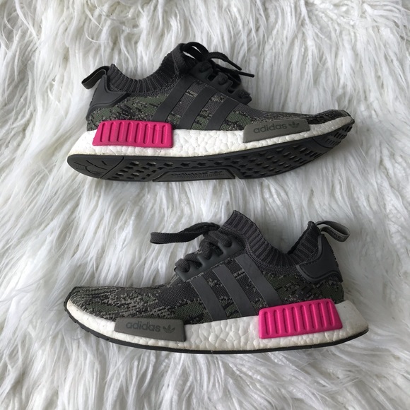 adidas Shoes - Adidas NMD R1 Glitch Green Camo Sneakers